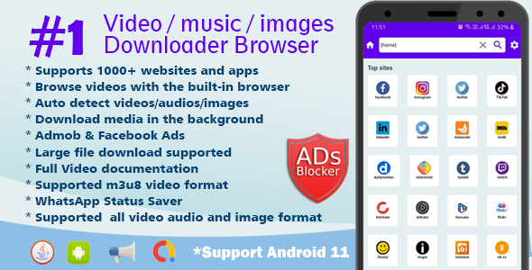 Lion Browser – Downloader Video audio images – All in one video downloader browser