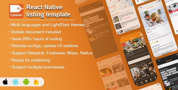 Catalee – React native listing template for deals, vouchers,…