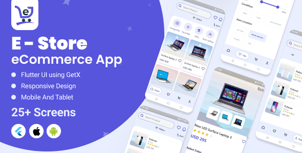 E-Shop App v1.0.0 – Flutter UI Kit using GetX