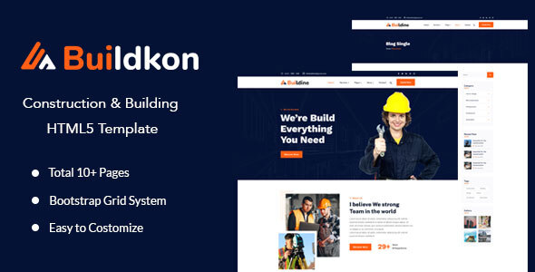 Buildkon – Constructing & Constructing HTML5 Template