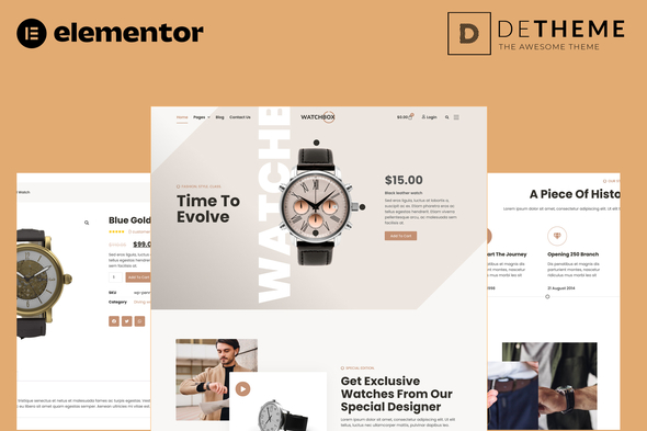 Watchbox – Look for Shop WooCommerce Elementor Template Kit