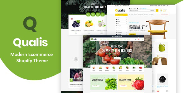 Qualis – Organic Meals Responsive eCommerce Shopify Theme