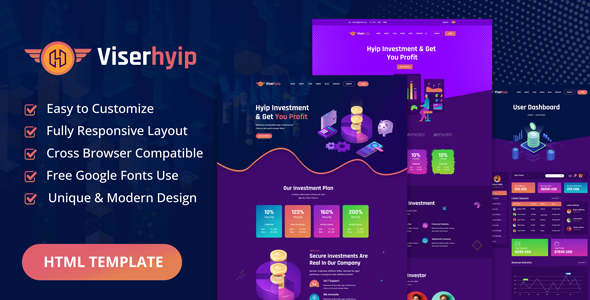 ViserHyip – Hyip Funding Trade HTML Template