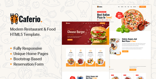 Caferio – Restaurant & Cafe HTML Template