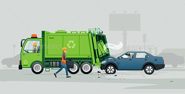 Accident from A Rubbish Truck