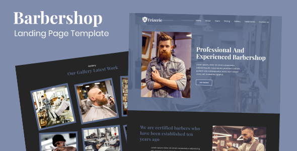 Frizerie – Barbershop Landing Page Template