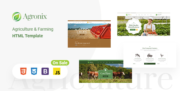 Agronix – Organic Farm Agriculture HTML5 Template