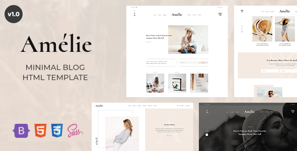 Amily – A Minimal Weblog HTML Template