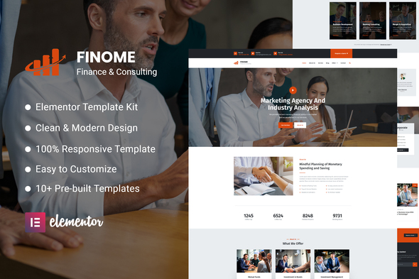 Finome – Finance & Industry Elementor Template Equipment