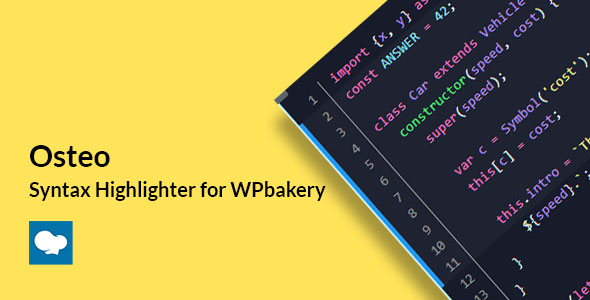 Osteo Syntax Highlighter for WPbakery