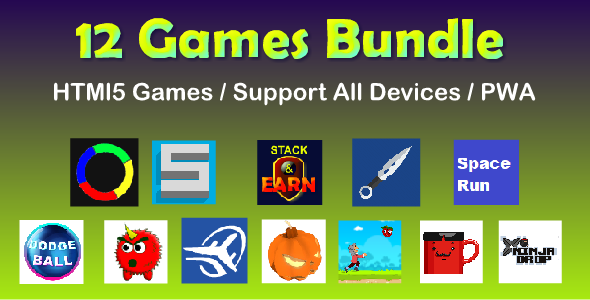 12 Games Bundle – HTML5 Games