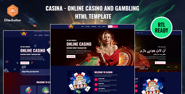 Casina – Online Casino And Playing HTML Template