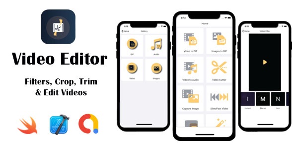 Video Editor – Filters, Crop, Orderly & Edit Movies | Google AdMob | iOS Source Code