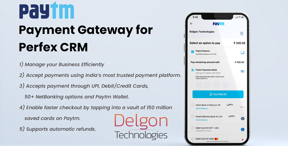 Paytm Price Gateway Plugin for Perfex CRM