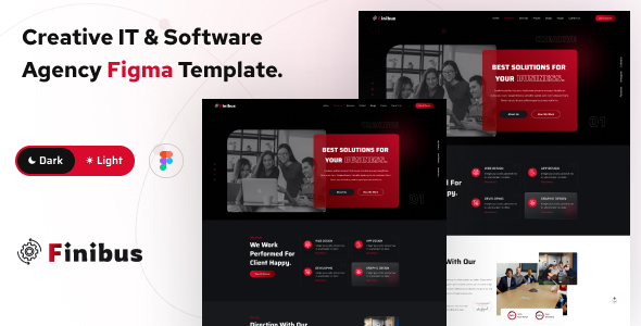 Finibus – Artistic IT & Utility Company Figma Template