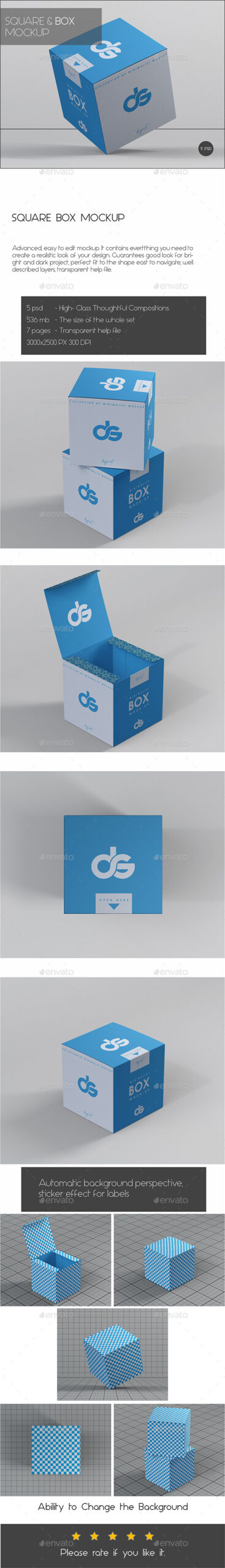 Minimalist Sq. Box Mock-Up