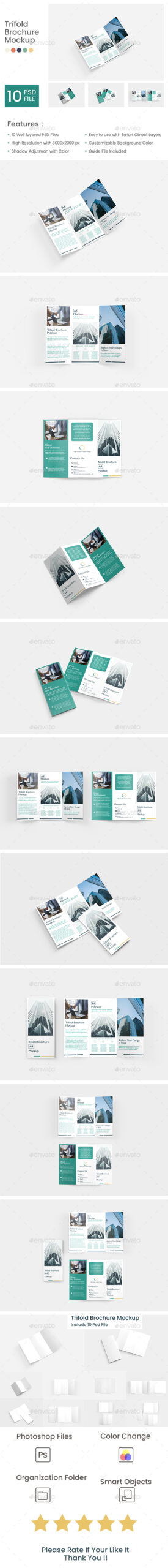 Trifold Brochure Mockup