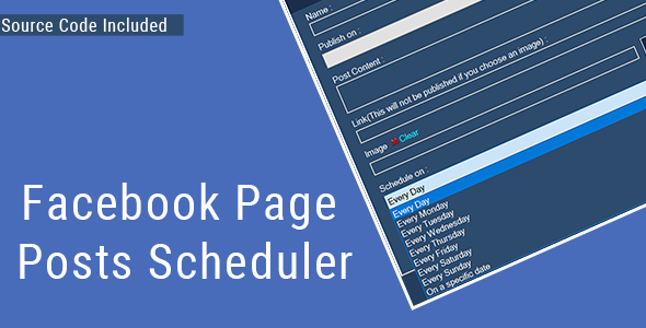 Facebook Page Posts Scheduler – (Source Code Inclu