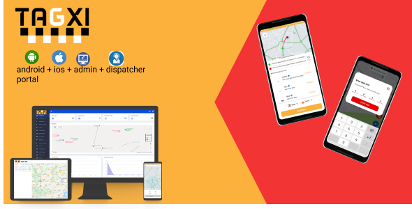 Tagyourtaxi – Taxi Application | Uber clone – Android + IOS + Dashboard