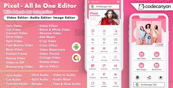 Android Pixel – All in one Editor (Video Editor, Audio Editor, Image Editor) (Android 11 Supported)