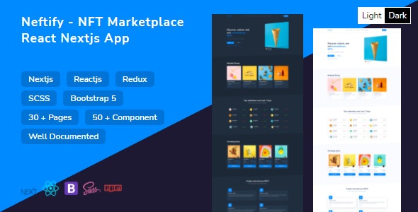 Neftify – NFT Marketplace React Nextjs App