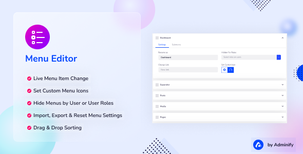 Menu Editor by WP Adminify