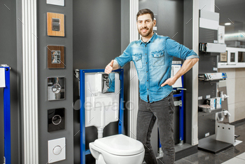 Man within the plumbing store