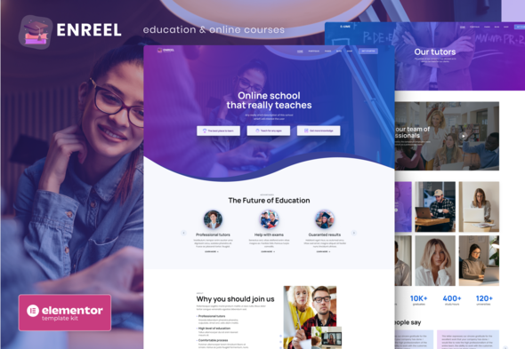 Enreel –  Education & On-line Classes Elementor Template Equipment