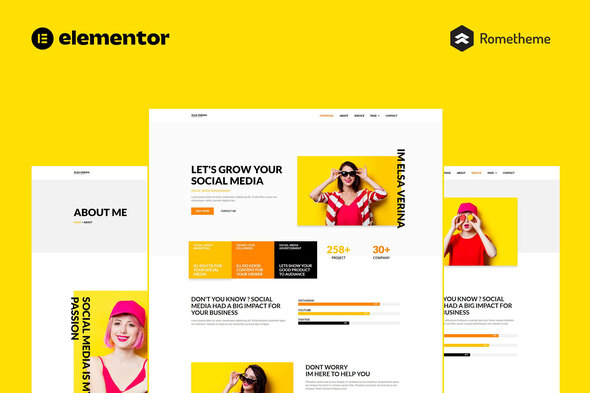 Elsa – Social Media Advertising and marketing and marketing & Management Elementor Pro Fat House Template Kit