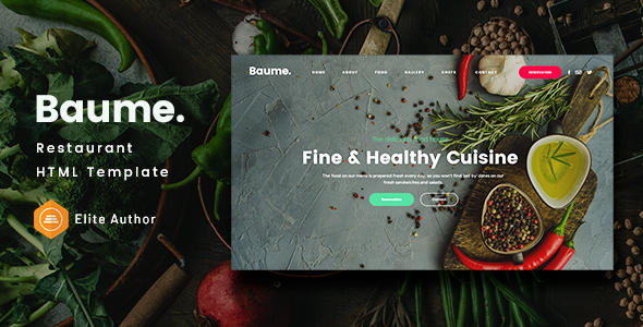 Baume – Restaurant HTML Template