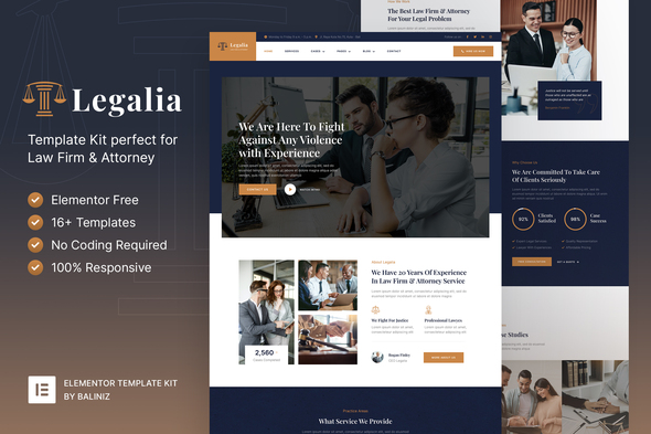 Legalia – Attorney & Attorney Elementor Template Equipment