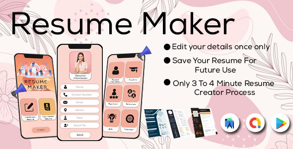 Resume PDF Maker – CV Builder – Resume Builder App – CV Maker PDF – Resume Maker – Resume PDF Editor