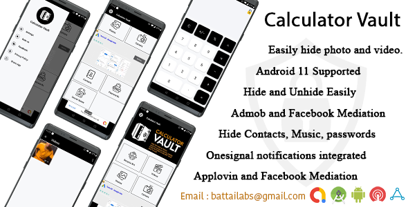 Calculator Vault – Hide Photo ,Movies ,Tune ,Paperwork ,Passwords, Contacts (Android 11)