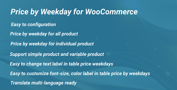 Tag Product by Weekday for WooCommerce