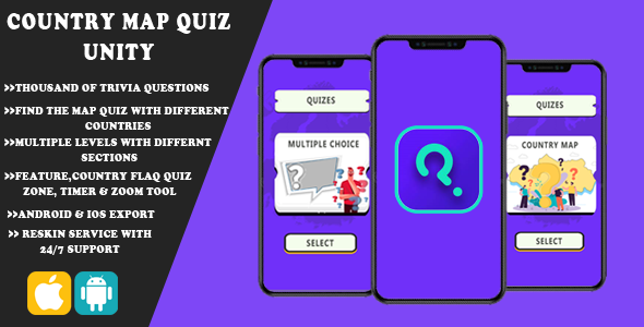 COUNTRY MAP  ULTIMATE QUIZ ANDROID UNITY GAME