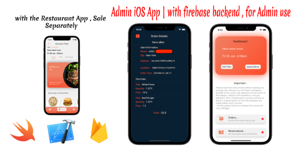 Admin iOS App | with firebase backend , for Admin exercise