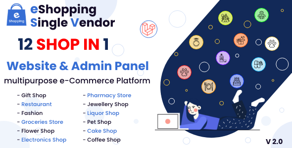 eShopping | Single Vendor Multi Purpose eCommerce System – Laravel Website