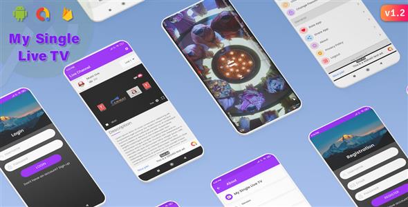 My Single Live TV Android App with Admin Panel