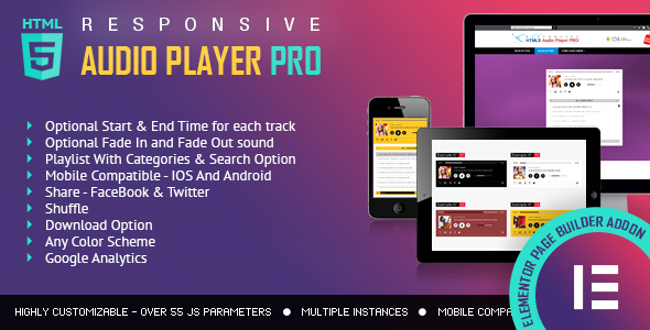 Audio Player PRO – Elementor Widget