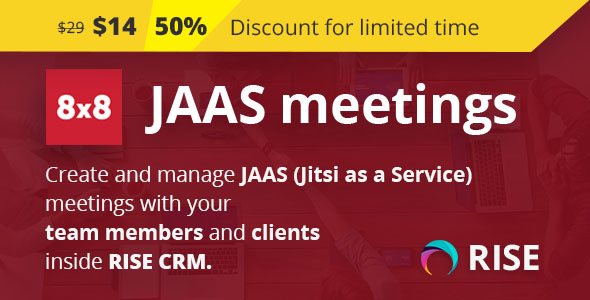 JAAS (Jitsi as a Provider or 8×8) Integration for RISE CRM