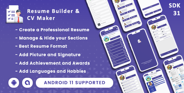 Skilled Resume Builder and CV Maker(Android 11 Supported)