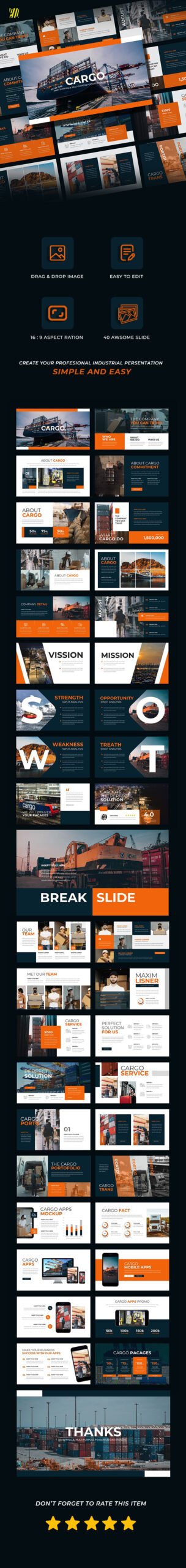 Cargo – Industrial & Bussiness PowerPoint Template