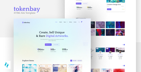 Tokenbay – NFT Market HTML Space Template