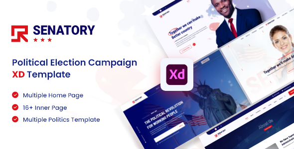 Senatory – Political Occasion Campaign XD Template