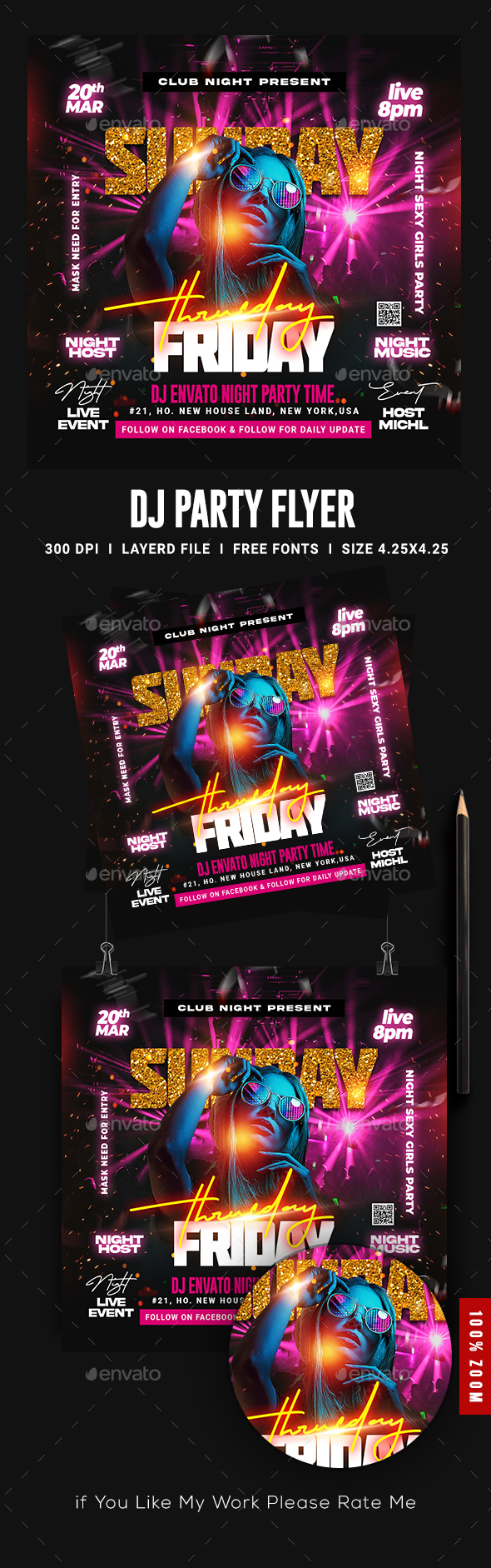 Evening Club Flyer Template