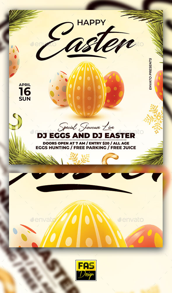 Happy Easter Flyer Template