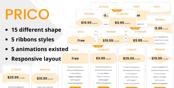 Prico – Responsive Pricing Tables