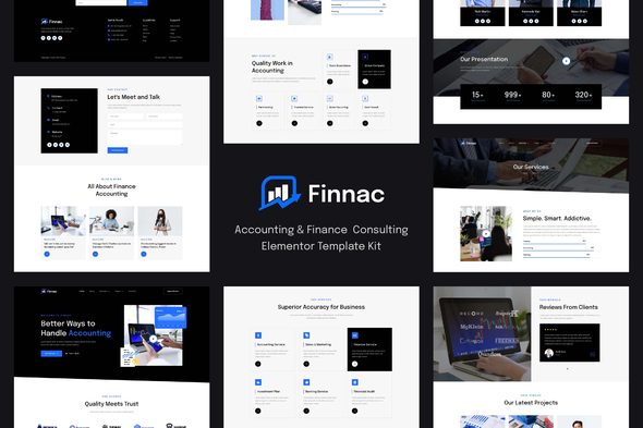 Finnac – Accounting & Finance Consulting Elementor Template Bundle