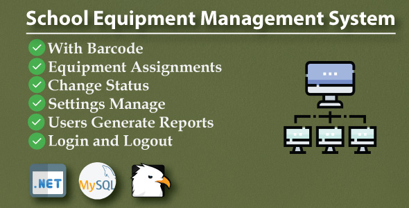 College Equipment Administration Machine with Barcode