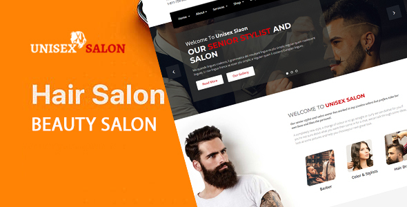 Unisex – Hair Salon Drupal 9 Theme